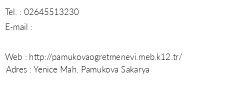 Sakarya Pamukova retmenevi telefon numaralar, faks, e-mail, posta adresi ve iletiim bilgileri